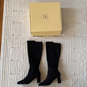 Cosy Island Black Heeled Boots for Women